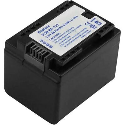 Avizar Canon BP-727 Camcorder Akku 2670mAh (Kamera Akku), Kamera Stromversorgung, Schwarz Avizar Canon BP-727 Camcorder Akku 2670mAh (Kamera Akku), Kamera Stromversorgung, Schwarz