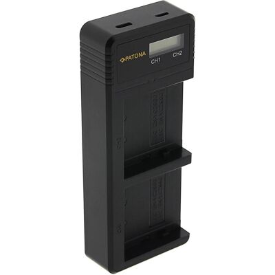 Patona Dual LCD USB Ladegerät f. JVC BN-VC296G BN-VC298G GY-HC500 HY-HC550 inkl. USB-C Kabel (Kamera Akku Ladegerät), Kamera Stromversorgung, Schwarz Patona Dual LCD USB Ladegerät f. JVC BN-VC296G BN-VC298G GY-HC500 HY-HC550 inkl. USB-C Kabel (Kamera Akku Ladegerät), Kamera Stromversorgung, Schwarz