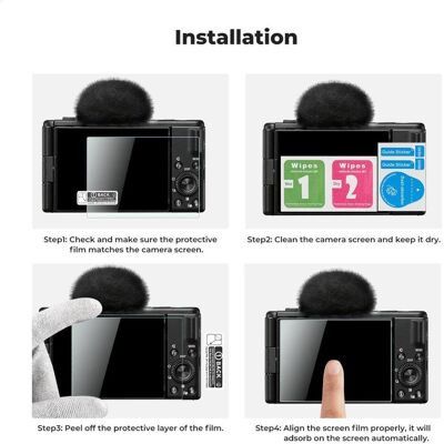 K&F Concept Camera Screen Protector*3, with Hot Shoe Level*3, for Sony ZV-1, ZV-1 II, ZV-E10, Geräte Schutzfolie K&F Concept Camera Screen Protector*3, with Hot Shoe Level*3, for Sony ZV-1, ZV-1 II, ZV-E10, Geräte Schutzfolie