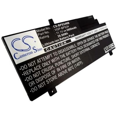 Battery VGP-BPS34 for SONY, 11.1V, 3600mAh (Kamera Akku), Kamera Stromversorgung Battery VGP-BPS34 for SONY, 11.1V, 3600mAh (Kamera Akku), Kamera Stromversorgung