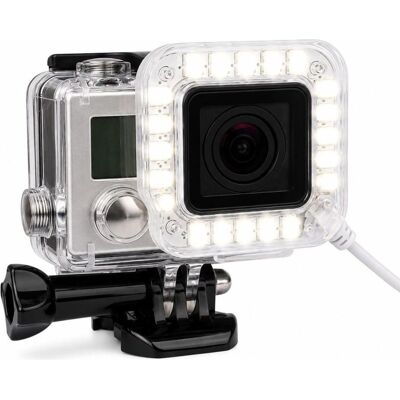 PowerGuard LED Ringlicht USB für GoPro Hero 3 3+ 4, Action Cam Zubehör, Weiss, Transparent PowerGuard LED Ringlicht USB für GoPro Hero 3 3+ 4, Action Cam Zubehör, Weiss, Transparent