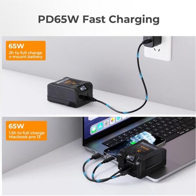 K-F CONCEPT PD65W OLED V-Mount Akku - Video & Foto Strom K-F CONCEPT PD65W OLED V-Mount Akku - Video & Foto Strom