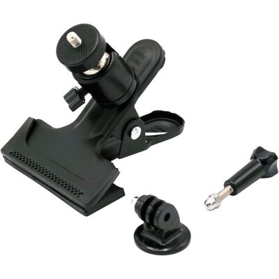 Caruba Bracket Clamp Set (voor GoPro & Camera), Action Cam Zubehör, Schwarz Caruba Bracket Clamp Set (voor GoPro & Camera), Action Cam Zubehör, Schwarz