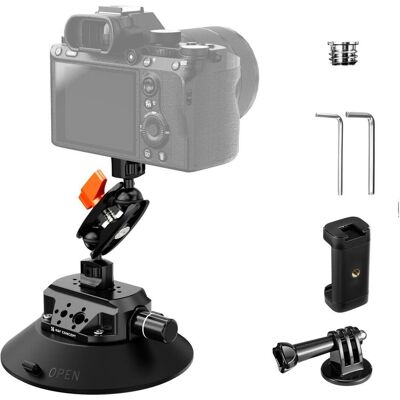 K&F Concept 6" Suction Cup Camera Mount, Action Cam Zubehör, Schwarz K&F Concept 6" Suction Cup Camera Mount, Action Cam Zubehör, Schwarz
