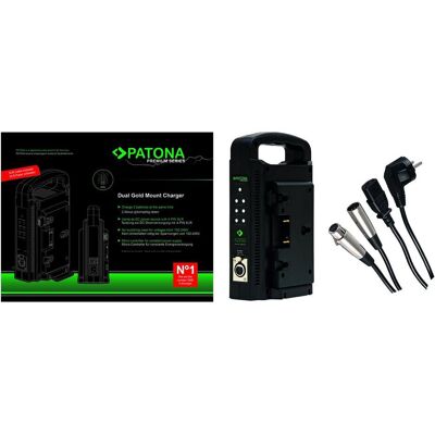 Patona Dual Charger for V-mount Gold Mo. (Kamera Akku Ladegerät), Kamera Stromversorgung, Schwarz Patona Dual Charger for V-mount Gold Mo. (Kamera Akku Ladegerät), Kamera Stromversorgung, Schwarz