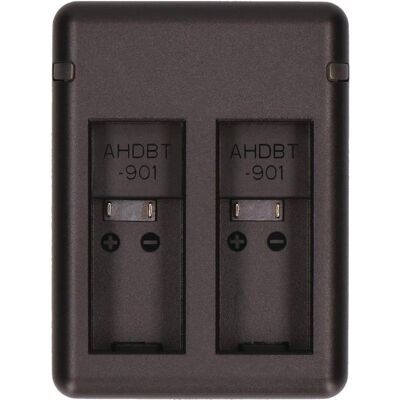 2-Power Camera Battery Charger, Action Cam Zubehör, Schwarz 2-Power Camera Battery Charger, Action Cam Zubehör, Schwarz