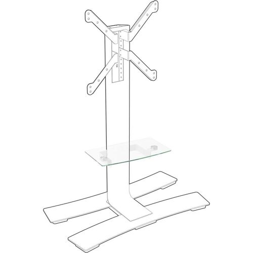 Erard Black Shelf for Will (AV-Halter), TV Halterung Zubehör, Schwarz