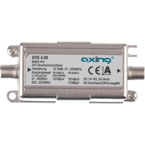 Axing SVS 4-00 SAT-Leitungsverstärker, TV Receiver Zubehör, Silber