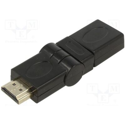 ART KABADA HDMI/HDMI AL-OEM-55 ADAPTER HDMI Buchse/HDMI Stecker um 180 Grad drehbar oem (0.07 m), Videokabel, Schwarz ART KABADA HDMI/HDMI AL-OEM-55 ADAPTER HDMI Buchse/HDMI Stecker um 180 Grad drehbar oem (0.07 m), Videokabel, Schwarz