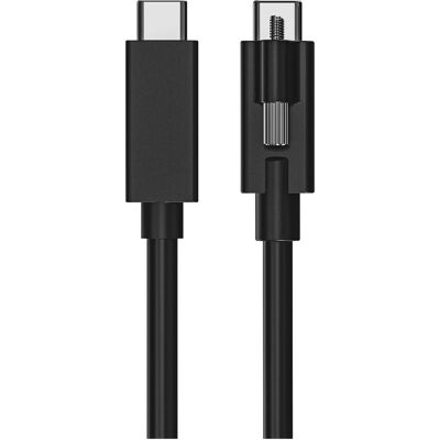 EXSYS USB 3.2 Kabel 2x1 C->C 2m black mit einer Schraube verriegelbar (2 m, 100 W), USB Kabel EXSYS USB 3.2 Kabel 2x1 C->C 2m black mit einer Schraube verriegelbar (2 m, 100 W), USB Kabel