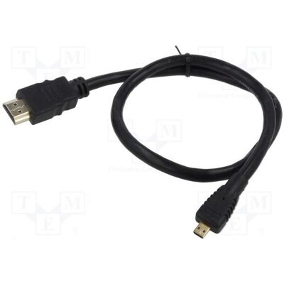 Savio CL-149 Kabel HDMI - micro HDMI 0,5m, czarny (0.50 m), Videokabel, Schwarz Savio CL-149 Kabel HDMI - micro HDMI 0,5m, czarny (0.50 m), Videokabel, Schwarz