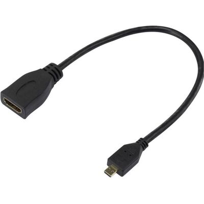 SpeaKa Professional HDMI-Adapter - Schwarz, vergoldet, 20cm SpeaKa Professional HDMI-Adapter - Schwarz, vergoldet, 20cm