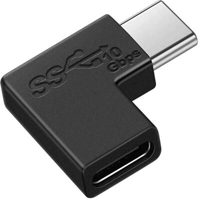 PowerGuard USB-C 90 Grad Winkel Adapter (USB Typ-C, 3.60 cm), Data + Video Adapter, Schwarz PowerGuard USB-C 90 Grad Winkel Adapter (USB Typ-C, 3.60 cm), Data + Video Adapter, Schwarz