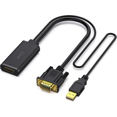Benfei - VGA zu HDMI - Audio-Unterst. - Video-Adapter Benfei - VGA zu HDMI - Audio-Unterst. - Video-Adapter