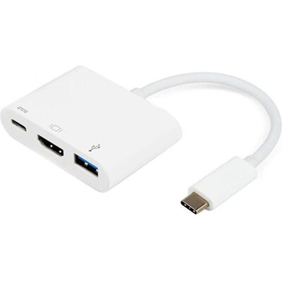 Vivanco Adapter (HDMI, USB Typ-C), Data + Video Adapter, Weiss Vivanco Adapter (HDMI, USB Typ-C), Data + Video Adapter, Weiss