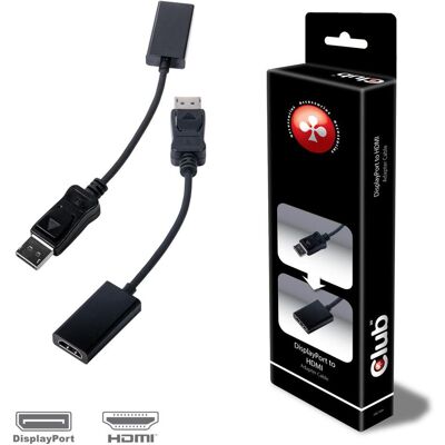 Club 3D Aktiver DisplayPort nach (DisplayPort, HDMI), Video Adapter, Schwarz Club 3D Aktiver DisplayPort nach (DisplayPort, HDMI), Video Adapter, Schwarz