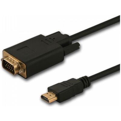 Savio HDMI (M) - VGA (M) Kabel 1,8 m CL-197 (1.80 m), Videokabel, Schwarz Savio HDMI (M) - VGA (M) Kabel 1,8 m CL-197 (1.80 m), Videokabel, Schwarz