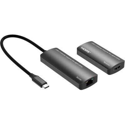 MicroConnect USB-C to HDMI Extender via (0.20 m), Videokabel, Silber MicroConnect USB-C to HDMI Extender via (0.20 m), Videokabel, Silber