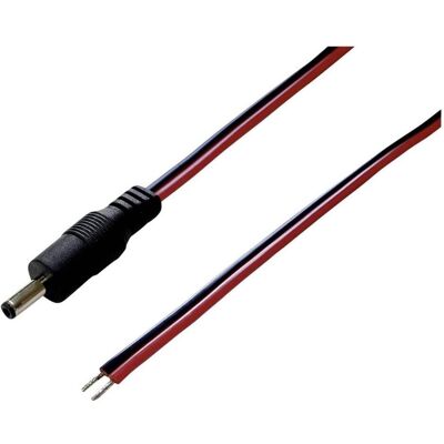 BKL Electronic Niedervolt-Anschlusskabel 1.35 mm, Elektronikkabel + Stecker, Rot, Schwarz BKL Electronic Niedervolt-Anschlusskabel 1.35 mm, Elektronikkabel + Stecker, Rot, Schwarz
