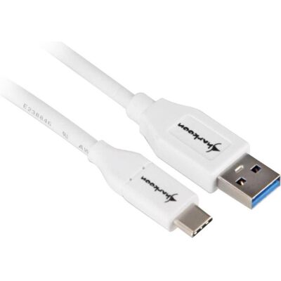 Sharkoon USB-Kabel - USB-A auf USB-C, 0,5m, Weiß - USB Kabel Sharkoon USB-Kabel - USB-A auf USB-C, 0,5m, Weiß - USB Kabel