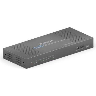 Purelink PureTools - 1x8 HDMI2.1 Splitter - 48Gbps - 8K (60Hz 4:2:0) 12 bit, Audio De-Embedding und Signal M, Switch Box Purelink PureTools - 1x8 HDMI2.1 Splitter - 48Gbps - 8K (60Hz 4:2:0) 12 bit, Audio De-Embedding und Signal M, Switch Box
