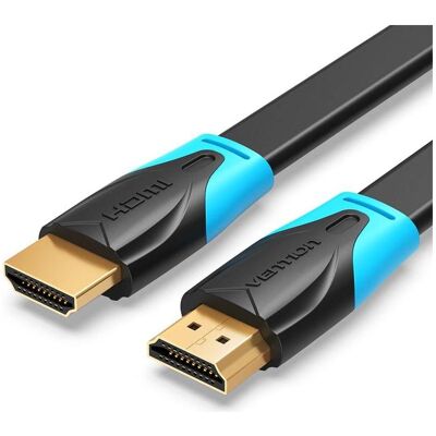 Vention Flat HDMI Cable 1.5m VAA-B02-L150 (Black) (1.50 m), Videokabel, Schwarz Vention Flat HDMI Cable 1.5m VAA-B02-L150 (Black) (1.50 m), Videokabel, Schwarz
