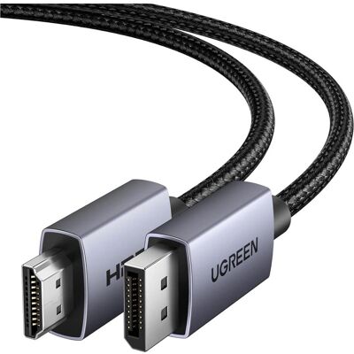 Ugreen - Video Cable DP125 (35845) - DisplayPort to HDMI, 4K@30Hz, 10.2 Gbps, Plug&Play, 5m - Grey (5 m), Videokabel, Grau Ugreen - Video Cable DP125 (35845) - DisplayPort to HDMI, 4K@30Hz, 10.2 Gbps, Plug&Play, 5m - Grey (5 m), Videokabel, Grau