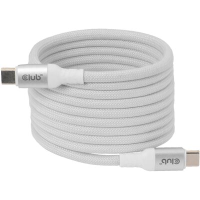 Club 3D Club3D Lifestyle USB-C Magnetisches Kabel 240W 2m weiss St/St (2 m, USB 2.0, 240 W), USB Kabel Club 3D Club3D Lifestyle USB-C Magnetisches Kabel 240W 2m weiss St/St (2 m, USB 2.0, 240 W), USB Kabel