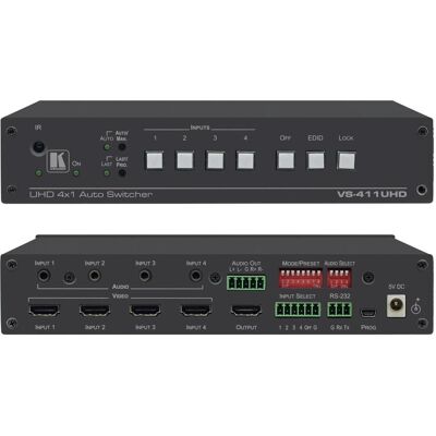 Kramer VS-411UHD 4x1 4K60 4:2:0 HDMI Auto Switcher with Audio, Switch Box Kramer VS-411UHD 4x1 4K60 4:2:0 HDMI Auto Switcher with Audio, Switch Box