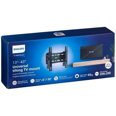 Philips TV-Wandhalterung Universal 13-43 neigbar, 45kg (Wand, 45 kg, 13" - 43"), TV Wandhalterung Philips TV-Wandhalterung Universal 13-43 neigbar, 45kg (Wand, 45 kg, 13" - 43"), TV Wandhalterung