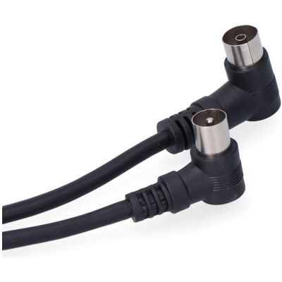 EDM Tv-video extension male female 9.5mm 2.5m black packaged (Kabel), TV Zubehör, Schwarz EDM Tv-video extension male female 9.5mm 2.5m black packaged (Kabel), TV Zubehör, Schwarz
