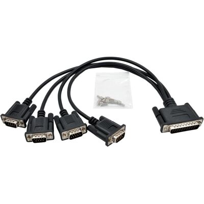 EXSYS GmbH Octopus Kabel 4 x 9 Pin Stecker, Rändelschrauben (0.30 m, Industriekabel), Schnittstellenkabel EXSYS GmbH Octopus Kabel 4 x 9 Pin Stecker, Rändelschrauben (0.30 m, Industriekabel), Schnittstellenkabel