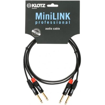 Klotz Kabel Jack 6.3 mm - Jack 6.3 mm x2 1.5m czarny (1.50 m), Audiokabel Klotz Kabel Jack 6.3 mm - Jack 6.3 mm x2 1.5m czarny (1.50 m), Audiokabel