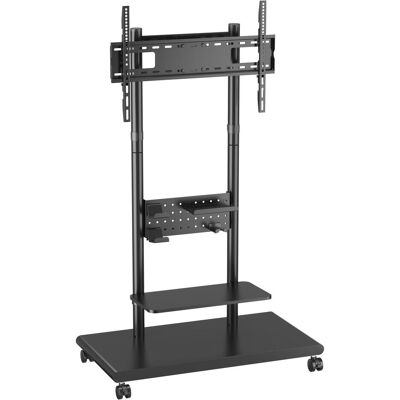 Equip TV-Wagen 50"-90"/ 1TFT 60kg H.verstellbar sw (60 kg, 50" - 90"), TV Ständer, Schwarz Equip TV-Wagen 50"-90"/ 1TFT 60kg H.verstellbar sw (60 kg, 50" - 90"), TV Ständer, Schwarz