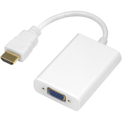 Deltaco HDMI VGA Adapter 0,2m Weiß Deltaco HDMI VGA Adapter 0,2m Weiß