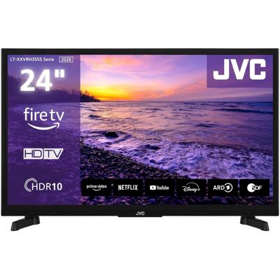 JVC Fernseher 24 Zoll Fire TV HD-Ready Smart TV HDR Fernseher Alexa Triple-Tuner LED TV LT-24VRH3555 (24", LCD, HD, 2026, DE), TV, Schwarz JVC Fernseher 24 Zoll Fire TV HD-Ready Smart TV HDR Fernseher Alexa Triple-Tuner LED TV LT-24VRH3555 (24", LCD, HD, 2026, DE), TV, Schwarz