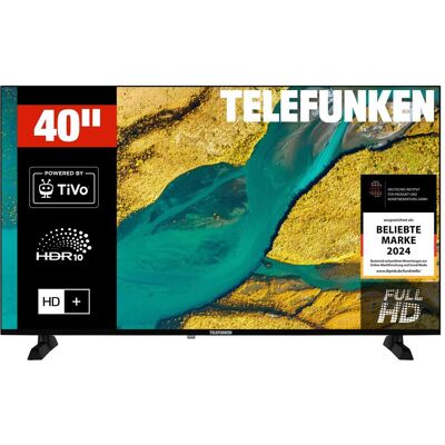 Telefunken Fernseher 40 Zoll Smart TV powered by TiVo Full HD, HDR TV mit Triple-Tuner, 6 Monate HD+ (32", LCD, LED, Full HD), TV, Schwarz Telefunken Fernseher 40 Zoll Smart TV powered by TiVo Full HD, HDR TV mit Triple-Tuner, 6 Monate HD+ (32", LCD, LED, Full HD), TV, Schwarz