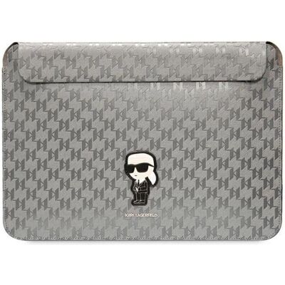 Karl Lagerfeld Sleeve KLCS14SAKHPKG 14" srebrny/silver Saffiano Monogram Ikonik (14"), Notebooktasche, Grau, Silber Karl Lagerfeld Sleeve KLCS14SAKHPKG 14" srebrny/silver Saffiano Monogram Ikonik (14"), Notebooktasche, Grau, Silber