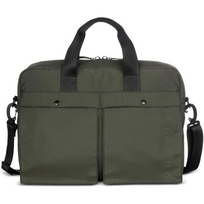 Bugatti Aktentasche Kunstfaser Herren, Damen LEGERE (17"), Notebooktasche, Grün Bugatti Aktentasche Kunstfaser Herren, Damen LEGERE (17"), Notebooktasche, Grün