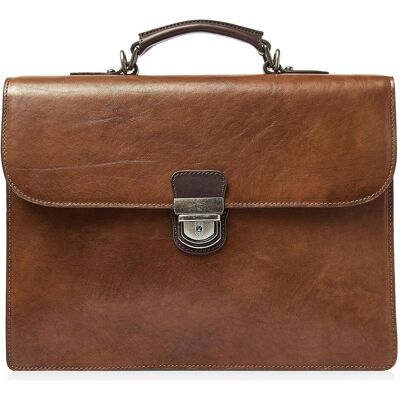 Castelijn & Beerens Rien Aktentasche RFID Leder 39,5 cm Laptopfach (17.30"), Notebooktasche, Braun Castelijn & Beerens Rien Aktentasche RFID Leder 39,5 cm Laptopfach (17.30"), Notebooktasche, Braun