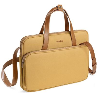tomtoc - Laptop Shoulder Bag (A12D3Y1) - with Water-Resistant Fabric and Corner Armor, 14″ - Yellow (14", Apple), Notebooktasche, Gelb tomtoc - Laptop Shoulder Bag (A12D3Y1) - with Water-Resistant Fabric and Corner Armor, 14″ - Yellow (14", Apple), Notebooktasche, Gelb