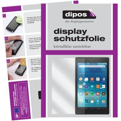 Dipos Displayschutzfolie Crystalclear (2 Stk., Amazon Fire HD 8), Tablet Schutzfolie Dipos Displayschutzfolie Crystalclear (2 Stk., Amazon Fire HD 8), Tablet Schutzfolie
