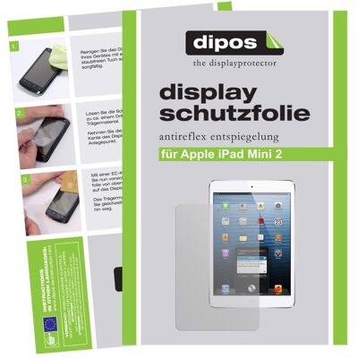 Dipos Displayschutzfolie Antireflex (2 Stk., Apple iPad mini 2012, Apple iPad mini 2013, Apple iPad mini 2014, Apple iPad mini 2015), Tablet Schutzfolie Dipos Displayschutzfolie Antireflex (2 Stk., Apple iPad mini 2012, Apple iPad mini 2013, Apple iPad mini 2014, Apple iPad mini 2015), Tablet Schutzfolie