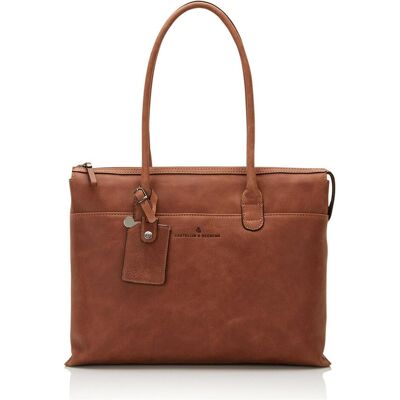 Castelijn & Beerens Carisma Schultertasche RFID Leder 40 cm Laptopfach - Schultertasche Castelijn & Beerens Carisma Schultertasche RFID Leder 40 cm Laptopfach - Schultertasche