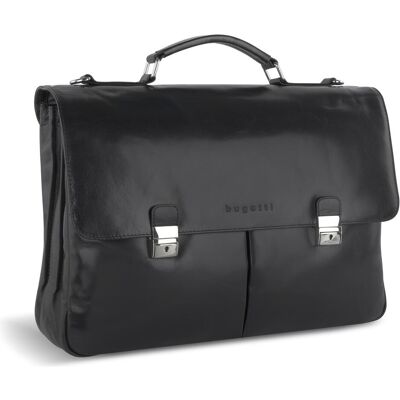Bugatti Aktentasche Romano Briefcase Large, Notebooktasche, Schwarz Bugatti Aktentasche Romano Briefcase Large, Notebooktasche, Schwarz