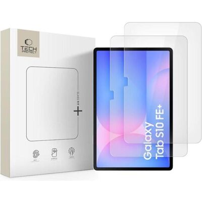 Tech-Protect Glass Fit+ Panzerglas für Samsung Galaxy Tab S10 FE+ 13.1 620 / X626B (2 Stk., Samsung Galaxy Tab S10 FE+), Tablet Schutzfolie Tech-Protect Glass Fit+ Panzerglas für Samsung Galaxy Tab S10 FE+ 13.1 620 / X626B (2 Stk., Samsung Galaxy Tab S10 FE+), Tablet Schutzfolie