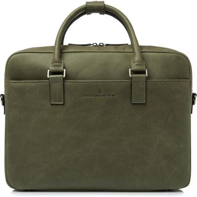 Castelijn & Beerens Carisma Aktentasche Leder 40 cm Laptopfach (16.93"), Notebooktasche, Grün Castelijn & Beerens Carisma Aktentasche Leder 40 cm Laptopfach (16.93"), Notebooktasche, Grün