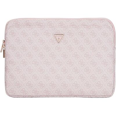 Guess Bag Sleeve 14" 4G Zipper Pocket Triangle Logo pink (14", Apple), Notebooktasche, Pink Guess Bag Sleeve 14" 4G Zipper Pocket Triangle Logo pink (14", Apple), Notebooktasche, Pink