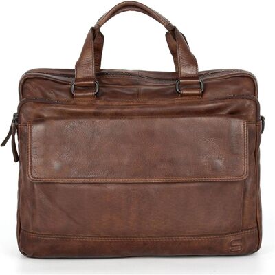 Spikes & Sparrow Leather Business bag - Kevin - Dark brown (15.60"), Notebooktasche, Braun Spikes & Sparrow Leather Business bag - Kevin - Dark brown (15.60"), Notebooktasche, Braun
