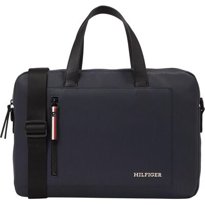 Tommy Hilfiger Aktentasche TH Piqué Slim Computer Bag PSP24, Notebooktasche, Blau Tommy Hilfiger Aktentasche TH Piqué Slim Computer Bag PSP24, Notebooktasche, Blau